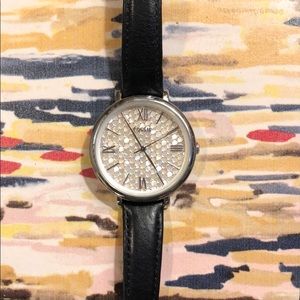Fossil watch skinny black strap